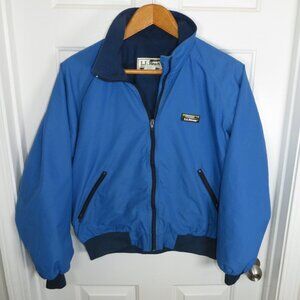 VTG L.L. Bean Three Season Windbreaker Jacket Men's LG Lined Bomber Made in USA
